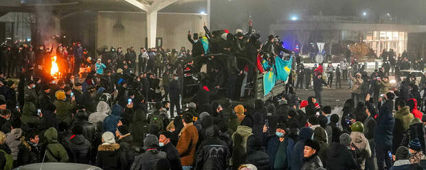Митинг в Алма-Ате 5 января.