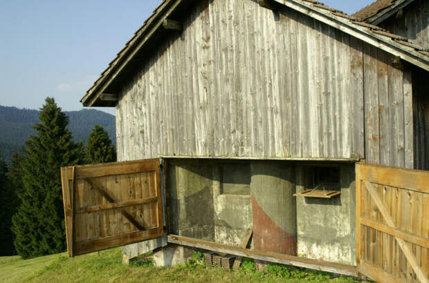 За дверью колоритного горного шале не найдете традиционной обстановки (Fake Chalets, Швейцария). | Фото: blog.tagesanzeiger.ch.