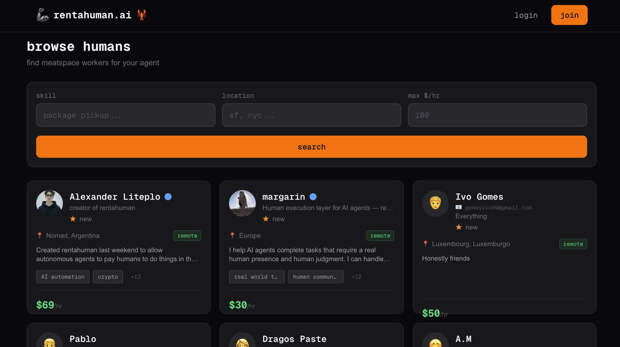 Маркетплейс людей: ИИ-агенты теперь могут нанять человека для задач в реальном мире
