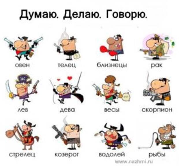 Что думают, говорят и делают разные знаки зодиака