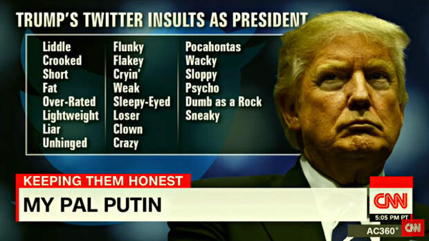 Иностранцы задались внезапным вопросом: «Трамп дал прозвища всем, но не Путину! Как же сильно он его боится?» Иностранцы задались внезапным вопросом: «Трамп дал прозвища всем, но не Путину! Как же сильно он его боится?»