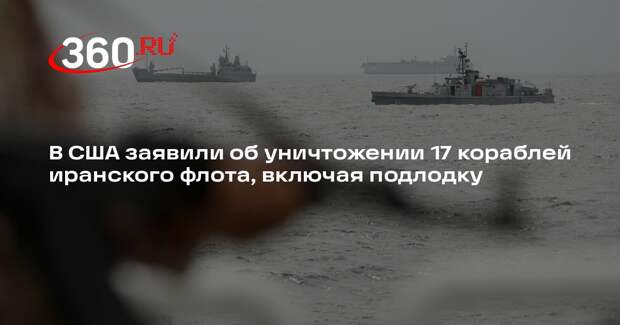 В США заявили об уничтожении 17 кораблей иранского флота, включая подлодку
