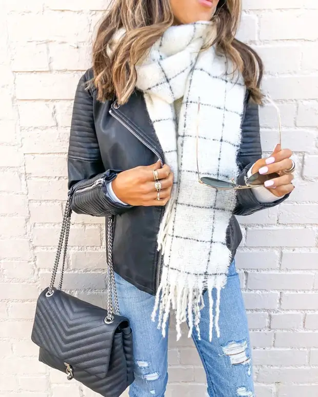 белый шарф фото 6