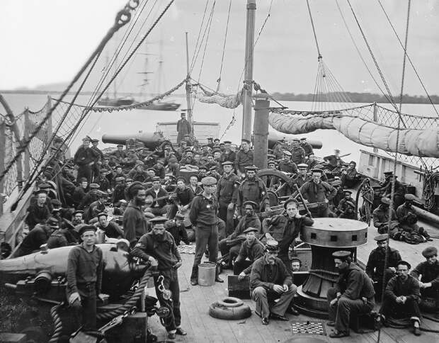 Черные моряки на канонерке "Mendota", 1864 год