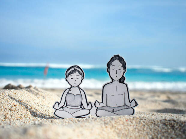 Медитация на волшебном пляже Пандава бали, без селфи, дудл, путешественники, путешествия, репортажи, фото, фотоотчет