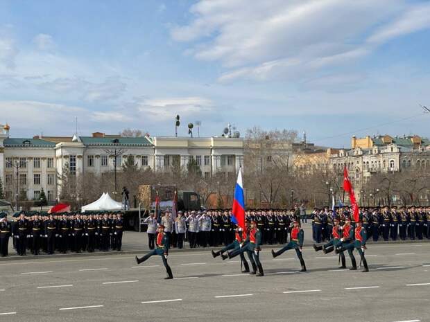 Первые репетиции парада Победы пройдут на площади Ленина в Чите