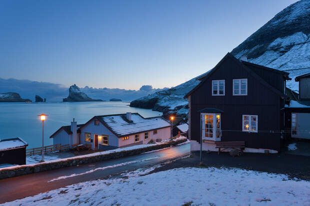 Фото достопримечательностей Стран Скандинавии: Фарерские острова прекрасны в любое время года. А зимой тут к тому можно увидеть северное сияние