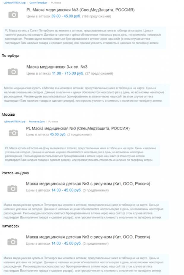 ФАС попросили решить проблему доступности масок в России на фоне вспышки коронавируса