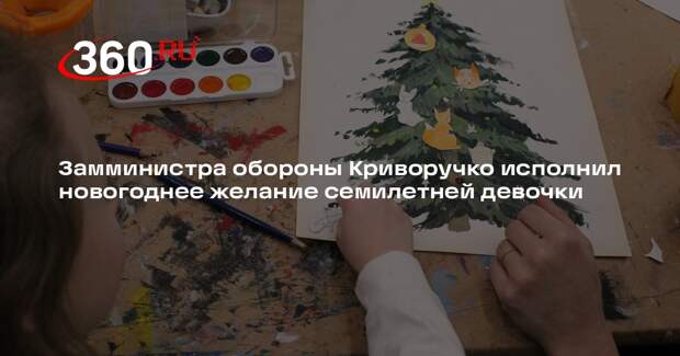 Замминистра обороны Криворучко исполнил новогоднее желание семилетней девочки