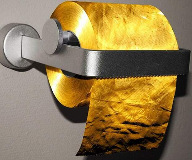 Самая дорогая туалетная бумага из золота