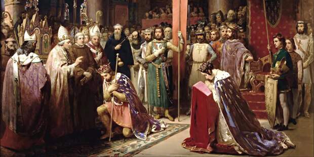 Венчание  Людовика  VII  и Алиеноры Аквитанской  