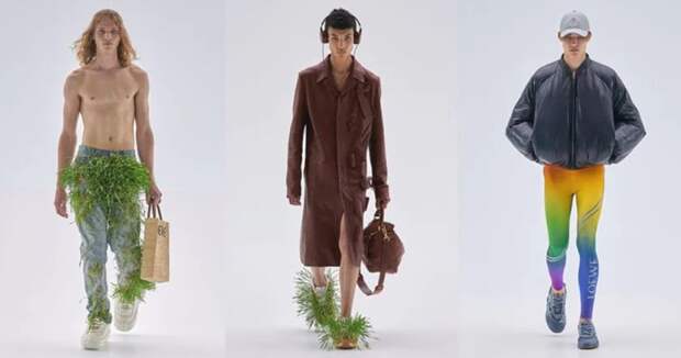 Модный бренд Loewe представил одежду, покрытую мхом и травой