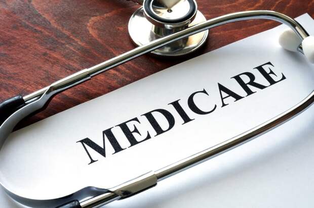 Form saying Medicare under a stethoscope.