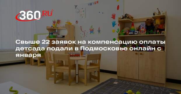 Свыше 22 заявок на компенсацию оплаты детсада подали в Подмосковье онлайн с января