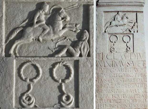 Надгробие Тиберия Клавдия Максима с эпитафией, описывающей его биографию и карьеру - Карьера римского солдата | Warspot.ru