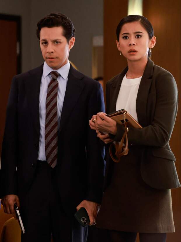David Del Rio as âBilly Martinezâ, and Leah Lewis as âSarah Franklinâ