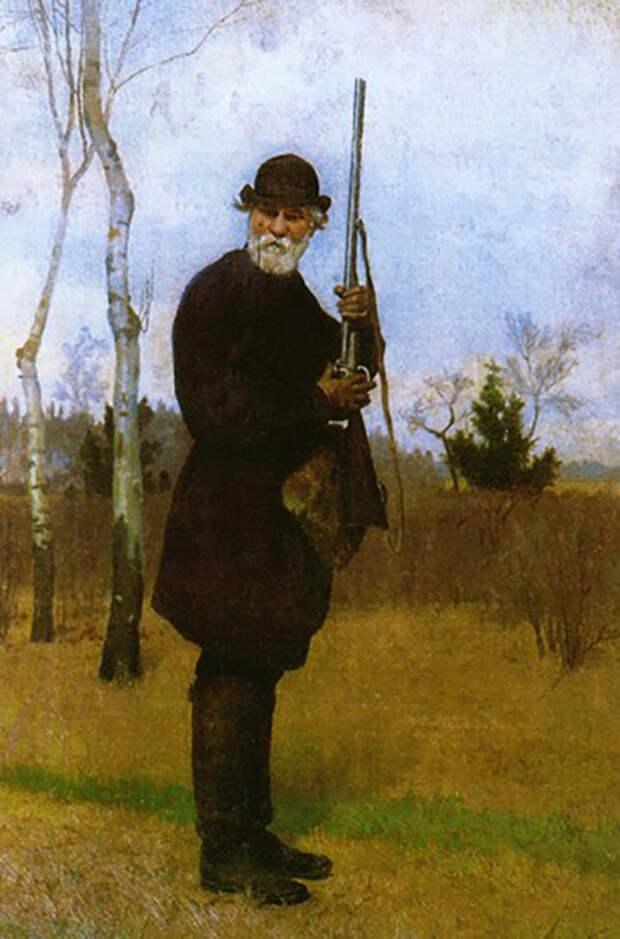 И.С. Тургенев на охоте, Н.Д. Дмитриев-Оренбургский, 1879 И.С. Тургенев на охоте, Н.Д. Дмитриев-Оренбургский, 1879