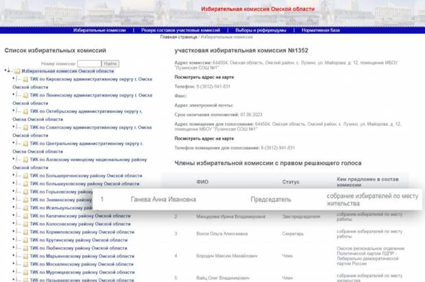 Её же фамилия сразу нашлась на сайте избиркома