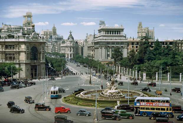Площадь Сибелес в Мадриде, 1950 год