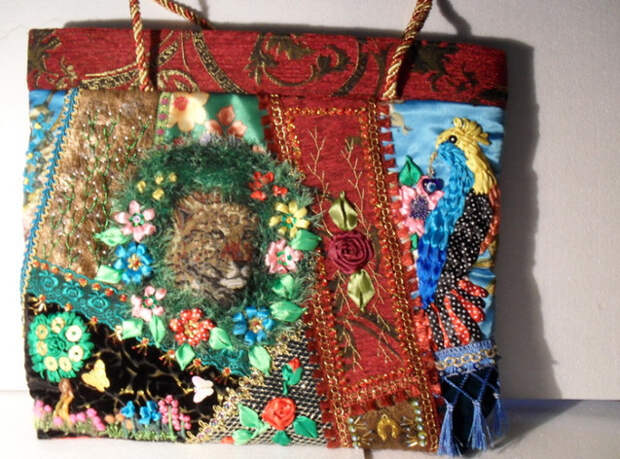 Потрясающие сумки в технике крейзи-квилт Татьяны Шестаковой...