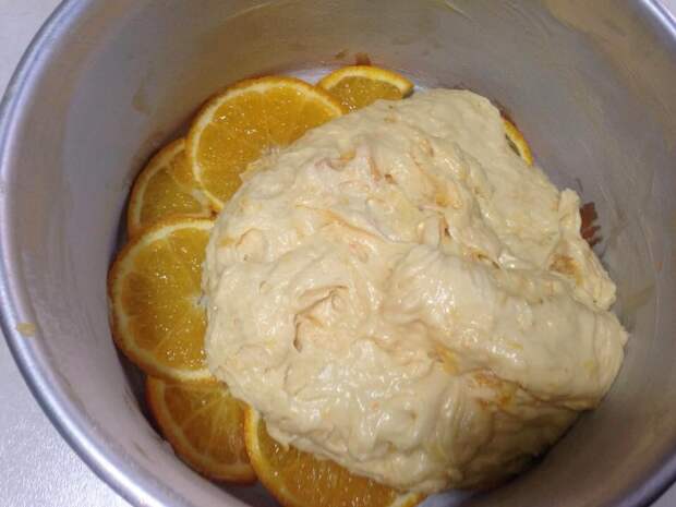 пирог-перевертыш с апельсинами