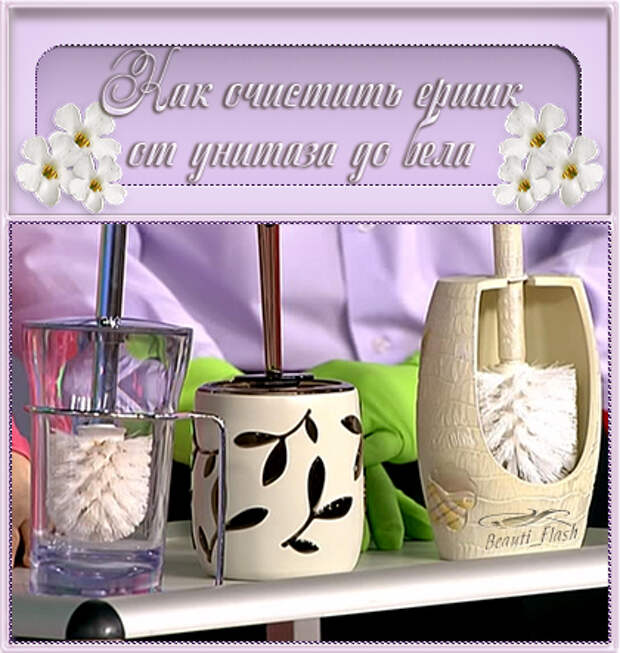 Как очистить туалетный ёршик добела.