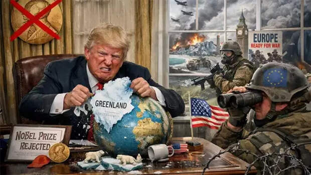 Трамп без Нобелевки пошёл на Гренландию: Европа готовит войска против США