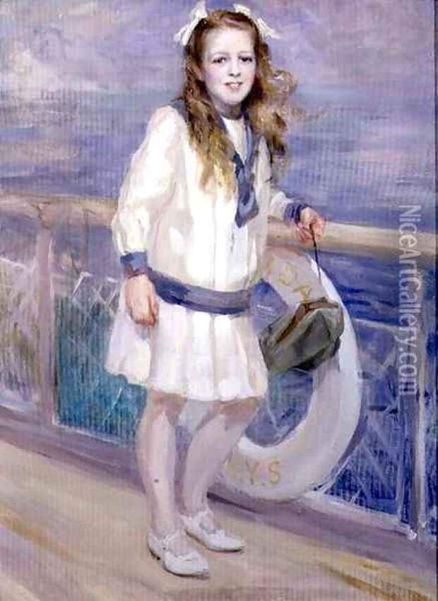 Девушка в матроске картина маслом - Чарльз Симс
