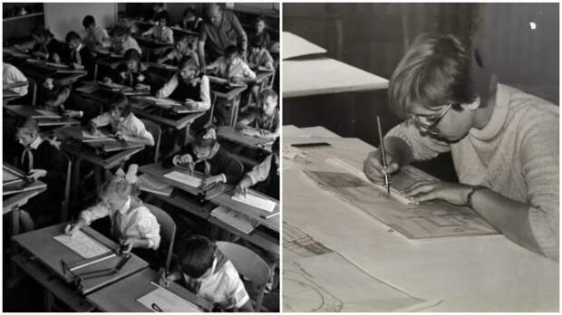 Старшеклассники черчение не очень любили и чертили скрипя зубами / Фото: visualrian.ru