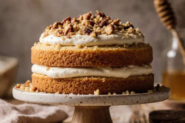 Медовый торт из готового теста