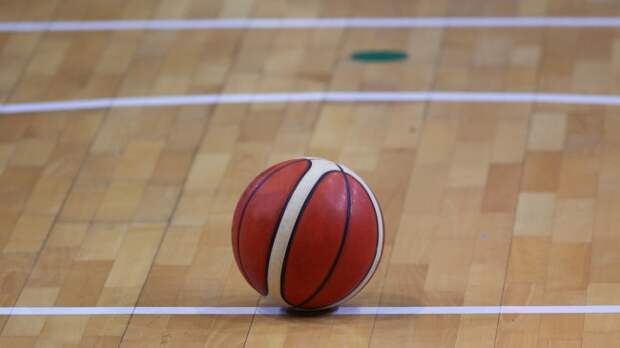 Basketball on free throw line