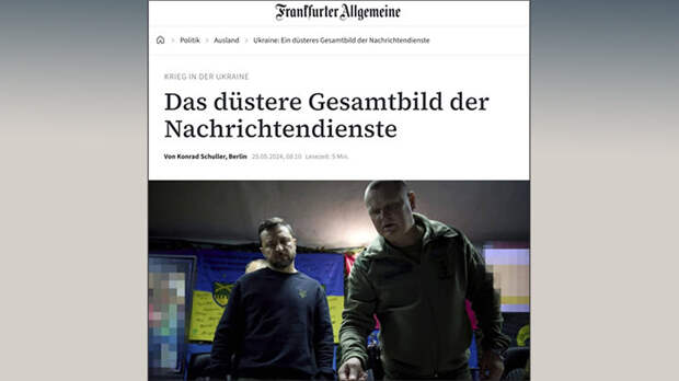 ЗАПАД ПАНИКУЕТ. СКРИН С САЙТА FRANKFURTER ALLGEMEINE SONNTAGSZEITUNG.