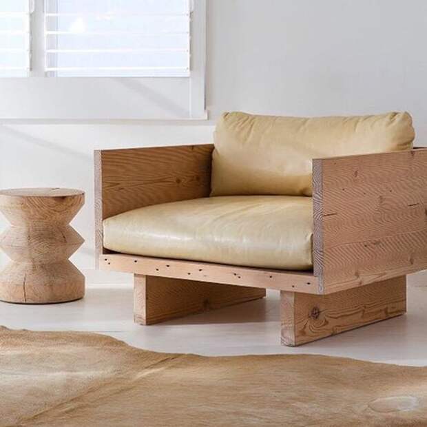 деревянное кресло диван