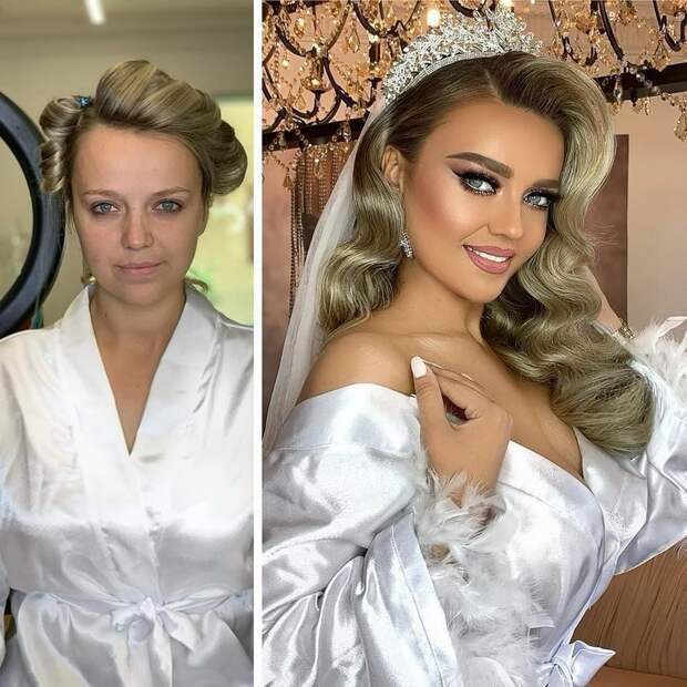 Невесты, которые хотели получить эффектный макияж на свадьбу, и на фото «после» их просто не узнать