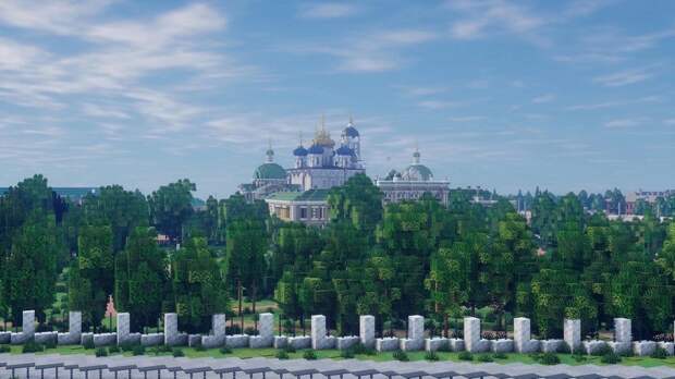 Студенты-энтузиасты воспроизвели центр Твери в игре Minecraft
