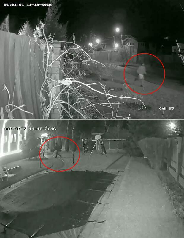 Кадры с камеры видеонаблюдения с попыткой поджечь дом губернатора. 
