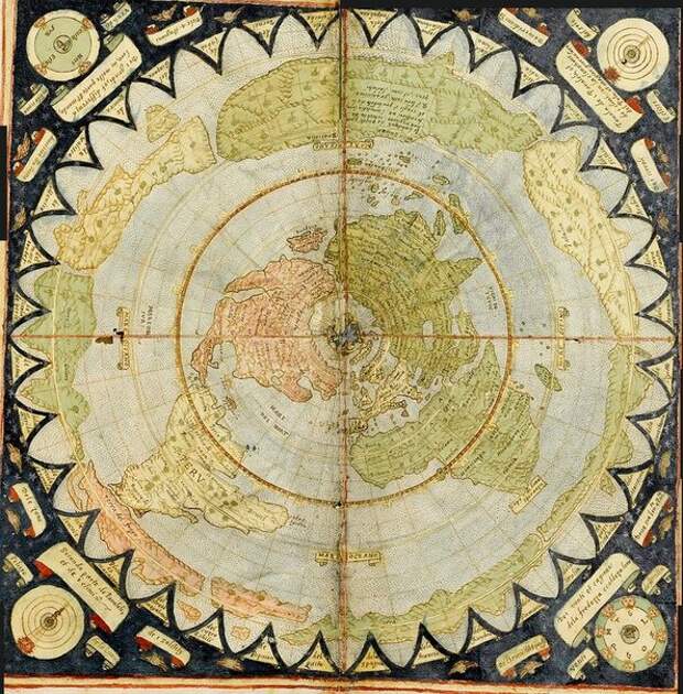 Секретная карта мира Урбано Монте 1587г. Фото найдено на Яндекс.Картинках