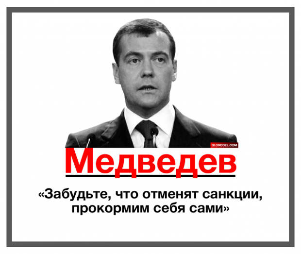Медведев: Забудьте, что отменят санкции, прокормим себя сами