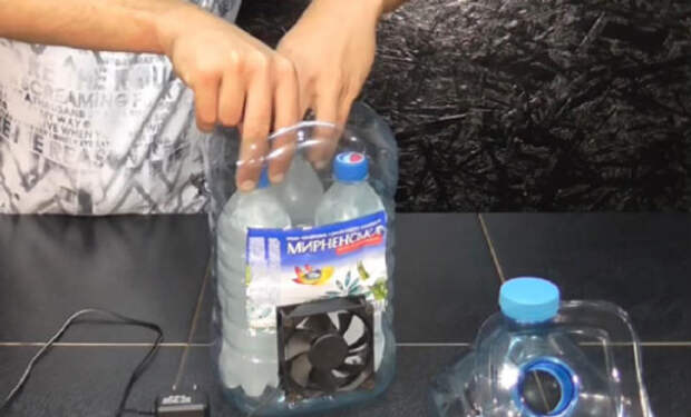 Как можно сделать кондиционер из пластиковых бутылок