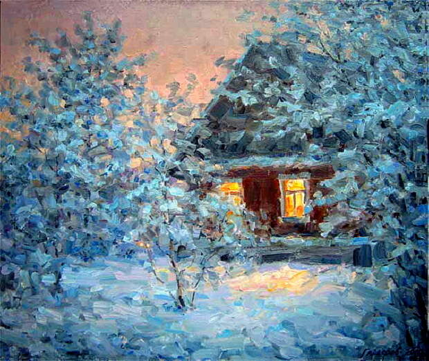 Очарование зимы на картинах современных русских и зарубежных художников