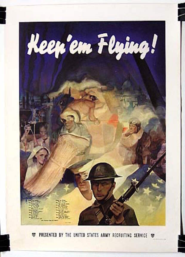 Искусство плаката Второй Мировой. США. Призыв wwii, ностальгия, плакат, сша