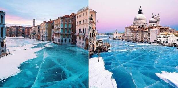 Фотоколлажи Роберта Янса с кристально-чистым льдом Венеции многие приняли за чистую монету
