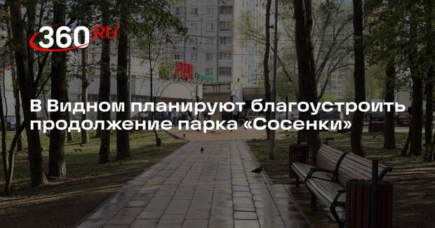 В Видном планируют благоустроить продолжение парка «Сосенки»