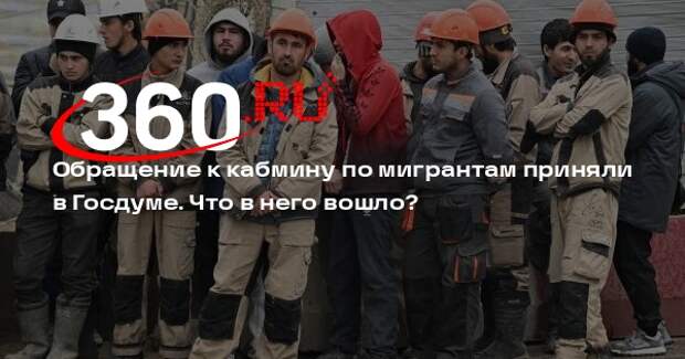 Володин заявил о принятом обращении ГД к кабмину по вопросам мигрантов