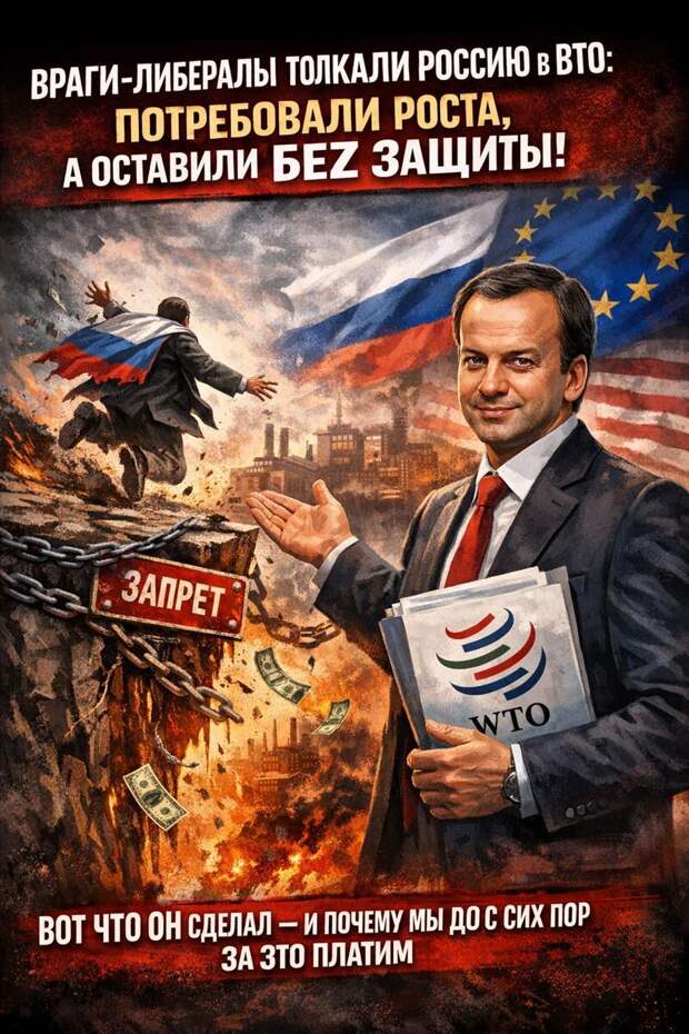 Враги-либералы типа Дворковича толкали Россию в ВТО под обещания роста, а получили мигрантов и запрет на защиту экономики