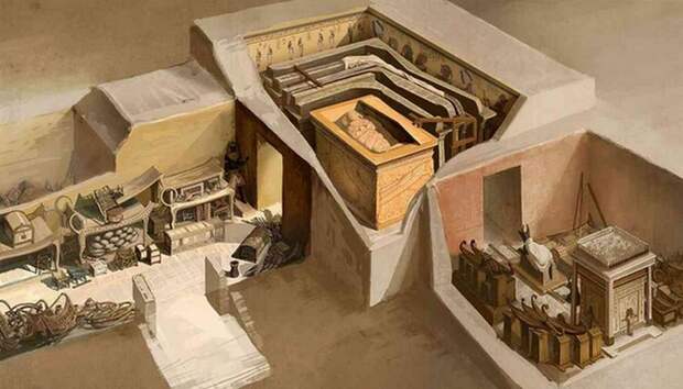План гробницы Тутанхамона./ Фото: www.infox.sg