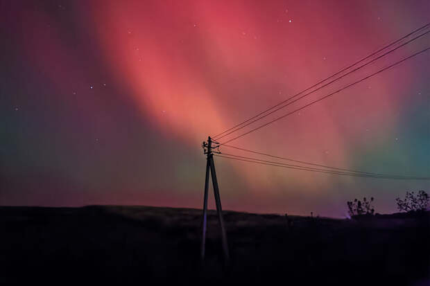360.ru: жители Урала наблюдали полярное сияние из-за магнитных бурь