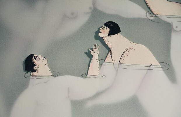 Плавающие женщины в иллюстрациях Sonia Alins