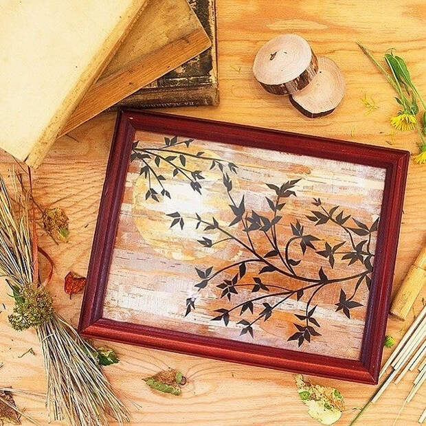 Японская техника ошибана: картины из растений и цветов