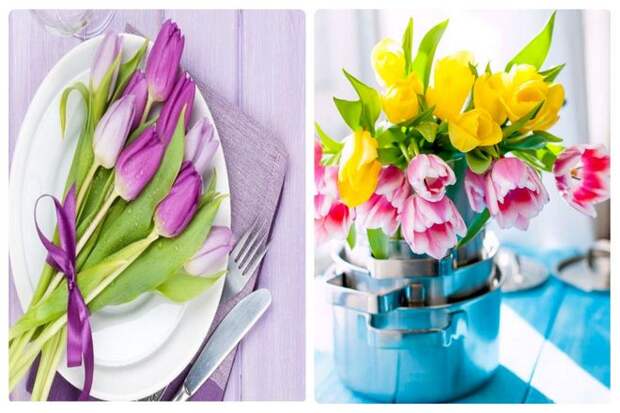 Популярные предвестники весны, тюльпаны (Tulipa spp.), могут стать восхитительным украшением сезонных рецептов. Вкус лепестков напоминает горох и фасоль. Что делает их восхитительными в салатах, а также в качестве сопровождения к мягким сырам.
